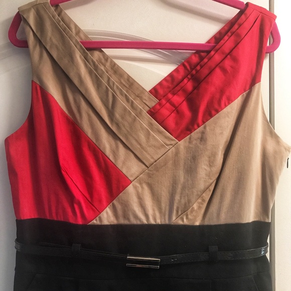 Tahari by Arthur S. Levine- Colorblock Dress - Picture 3 of 7